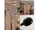 hofstein Stehlampe Metall/Glas Schwarz/Weiß verstellbar Bild 1