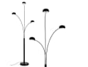 hofstein Stehlampe Metall/Glas Schwarz/Weiß verstellbar Bild 2