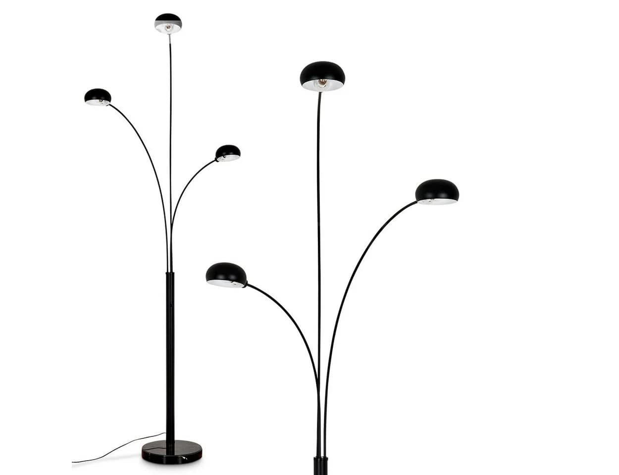 hofstein Stehlampe Metall/Glas Schwarz/Weiß verstellbar - Bild 2
