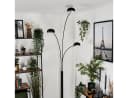 hofstein Stehlampe Metall/Glas Schwarz/Weiß verstellbar Bild 3