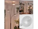 hofstein Stehlampe Metall/Glas Chrom/Weiß 240cm 3x E14 Bild 1