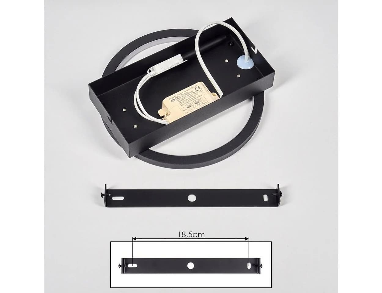 hofstein Wandleuchte dimmbar LED Schwarz/Natur - Bild 5