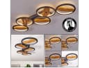 hofstein Deckenleuchte dimmbar LED Metall Holz Kunststoff Schwarz Weiß Bild 1
