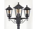 hofstein Außen-Stehlampe Wegeleuchte Metall/Glas Schwarz/Klar IP44 3xE27 Bild 1