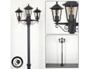 hofstein Außen-Stehlampe Wegeleuchte Metall/Glas Schwarz/Klar IP44 3xE27 Bild 2