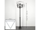 hofstein Außen-Stehlampe Wegeleuchte Metall/Glas Schwarz/Klar IP44 3xE27 Bild 4