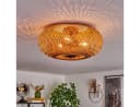 hofstein Deckenleuchte Boho-Design Metall/Bambus/Holz Schwarz/Natur 40cm 3xE27 Bild 1