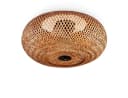hofstein Deckenleuchte Boho-Design Metall/Bambus/Holz Schwarz/Natur 40cm 3xE27 Bild 2