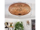 hofstein Deckenleuchte Boho-Design Metall/Bambus/Holz Schwarz/Natur 40cm 3xE27 Bild 5