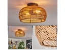 hofstein Deckenleuchte Boho Design Metall Bambus Holz Schwarz/Natur Bild 1