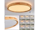 hofstein Deckenleuchte dimmbare Deckenlampe aus Metall/Bambus/Kunststoff in Weiß/Natur, LED Leuchte(40cm), 2500 Lumen, 3000 -6000 Kelvin, inkl. Fernbedienung Bild 2