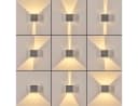 hofstein Wandleuchte Metall Grau/Silber LED Außenleuchte IP54 Bild 1