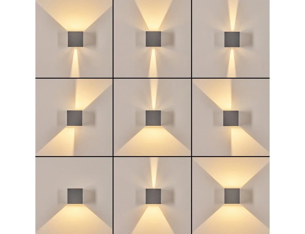 hofstein Wandleuchte Metall Grau/Silber LED Außenleuchte IP54