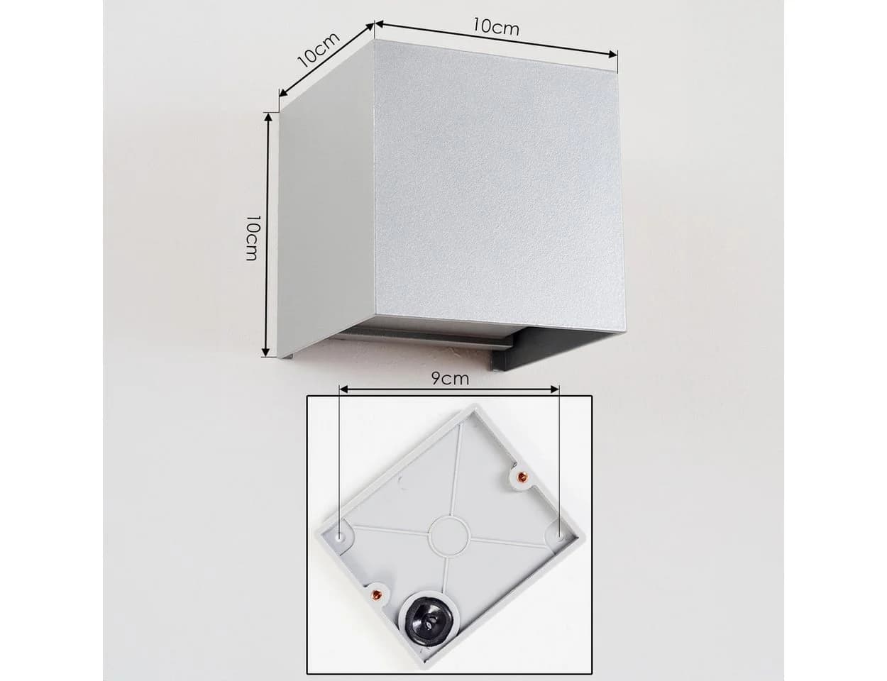 hofstein Wandleuchte Metall Grau/Silber LED Außenleuchte IP54 - Bild 4