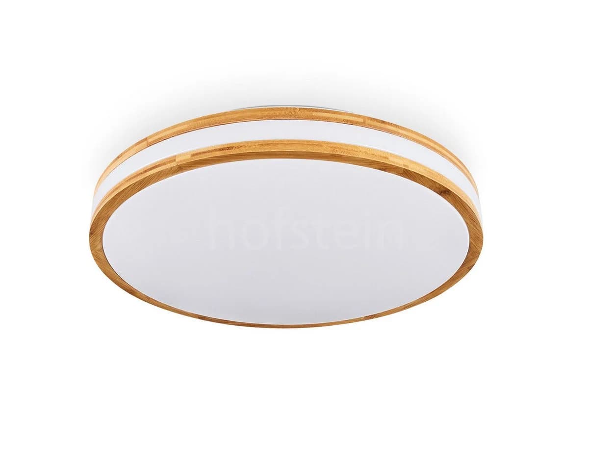 hofstein Deckenleuchte dimmbar LED Weiß/Natur Bambus - Bild 2