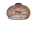 hofstein Deckenleuchte Boho-Design Metall/Rattan Schwarz/Dunkelbraun Bild 2