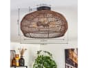 hofstein Deckenleuchte Boho-Design Metall/Rattan Schwarz/Dunkelbraun Bild 5