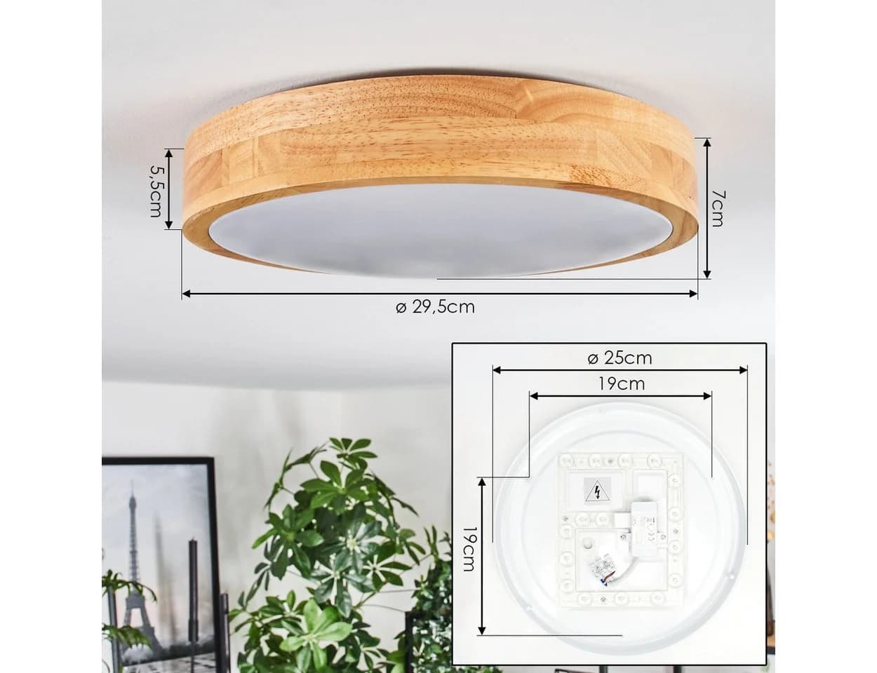 hofstein Deckenleuchte Boho-Design 29,5 cm LED 16 W - Bild 5