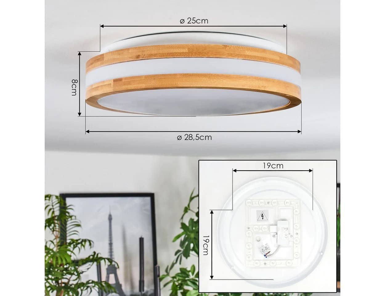 hofstein Deckenleuchte Boho-Design 28,5 cm LED 3000 Kelvin - Bild 5