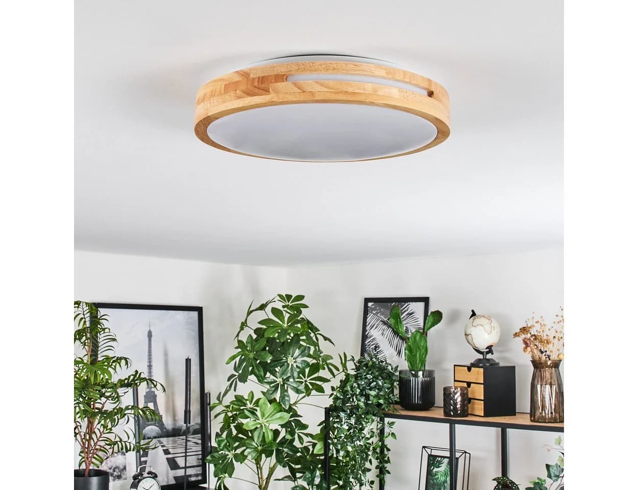 hofstein Deckenleuchte Modernes Boho-Design LED Weiß/Natur - Bild 5