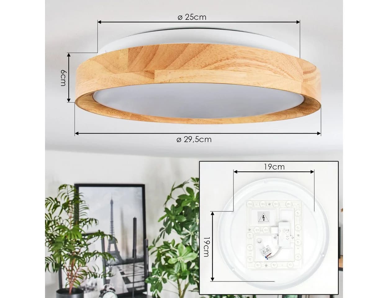 hofstein Deckenleuchte Boho-Design 29,5 cm LED 1700 Lumen - Bild 5
