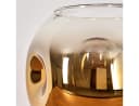 hofstein Tischleuchte Metall/Glas Schwarz/Gold/Klar E27 Bild 3
