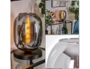 hofstein Tischleuchte Tischlampe aus Metall/Glas in Schwarz/Rauchfarben mit Glasschirm 20cm Bild 2