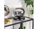 hofstein Tischleuchte Schwarz/Rauchfarben Metall/Glas E27 Bild 1