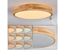 hofstein Deckenleuchte Weiß/Natur Boho LED Dimmbar Bild 2