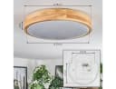 hofstein Deckenleuchte Weiß/Natur Boho LED Dimmbar Bild 4