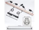 hofstein Pendelleuchte Modern Skandinavisch Holz Metall Schwarz Natur 5x E27 Bild 5
