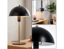 hofstein Tischleuchte Moderne Nachttischlampe Metall Schwarz/Gold Bild 2