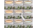 hofstein Deckenleuchte 50cm LED Dimmbar Bambus Metall Weiß Bild 1