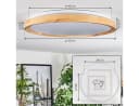 hofstein Deckenleuchte 50cm LED Dimmbar Bambus Metall Weiß Bild 4