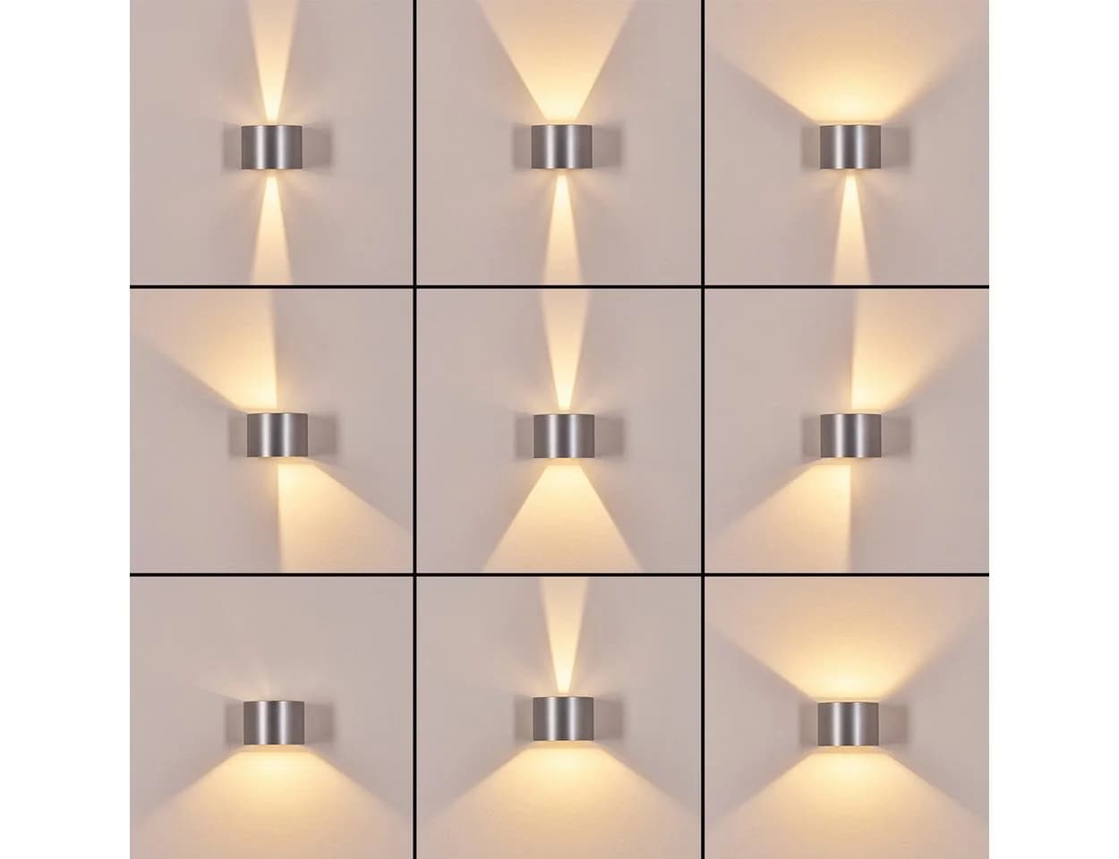 hofstein Außen-Wandleuchte LED Silber Metall IP54