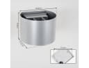 hofstein Außen-Wandleuchte LED Silber Metall IP54 Bild 4