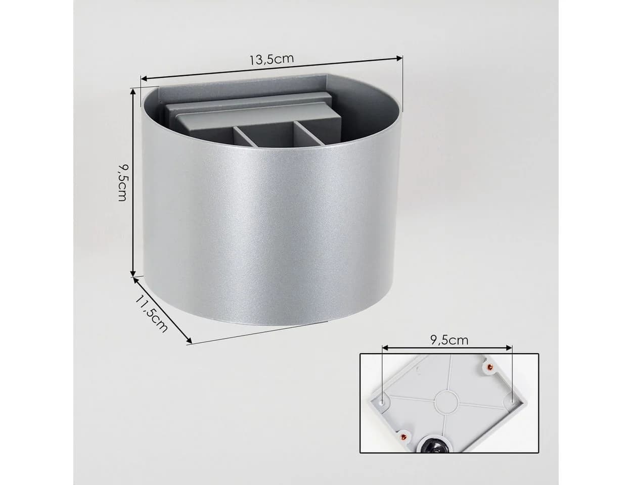 hofstein Außen-Wandleuchte LED Silber Metall IP54 - Bild 4
