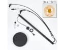 hofstein Stehlampe Metall/Glas Schwarz/Bernstein 3x E14 Bild 5