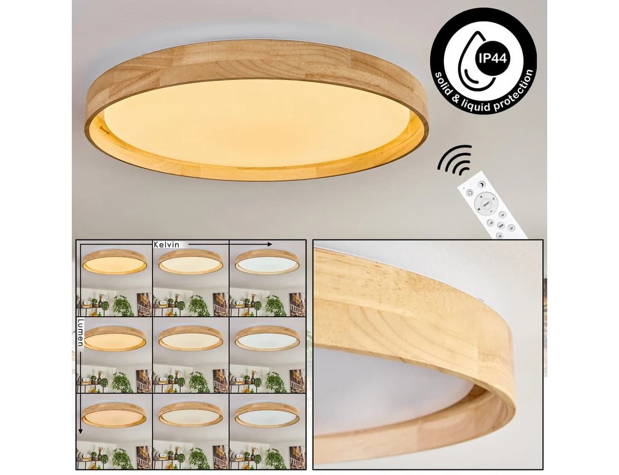 hofstein Deckenleuchte dimmbar LED 2700-6500 Kelvin