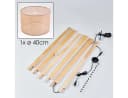 hofstein Stehlampe Holz Rattan Naturfarben E27 Bild 5