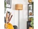 hofstein Stehlampe Metall/Bambus Schwarz Natur 40 cm Bild 1