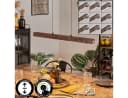 hofstein Pendelleuchte dimmbar Schwarz/Dunkelbraun LED Touchdimmer Bild 2