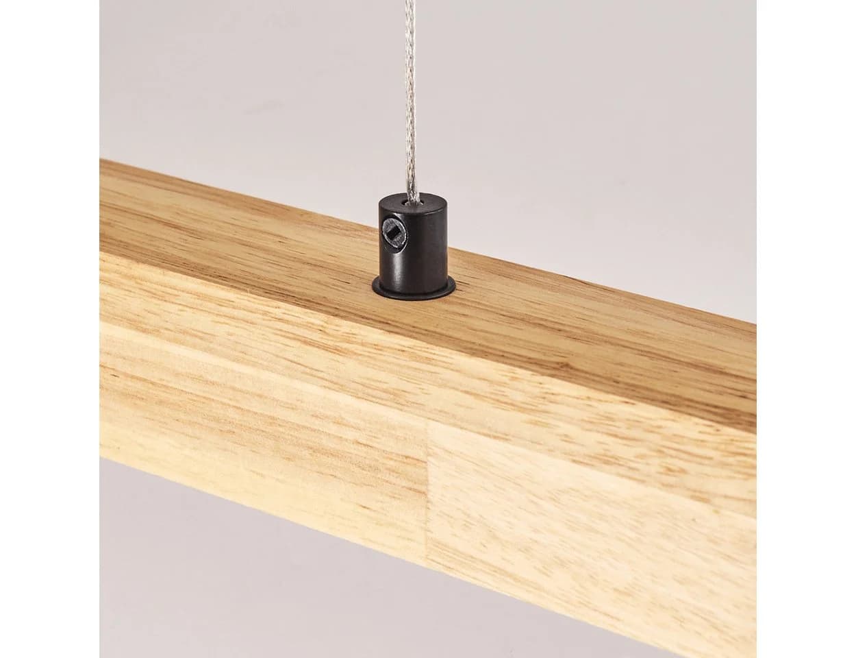 hofstein Pendelleuchte dimmbar LED Schwarz/Naturfarben Skandinavisch - Bild 3