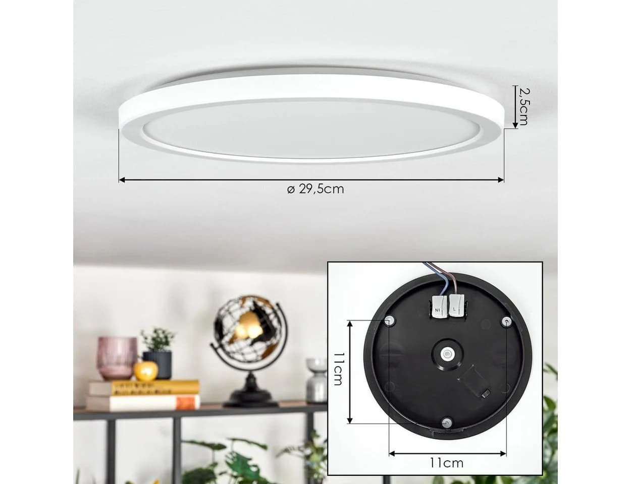 hofstein Deckenleuchte Weiß Dimmbar LED IP44 Modern - Bild 5