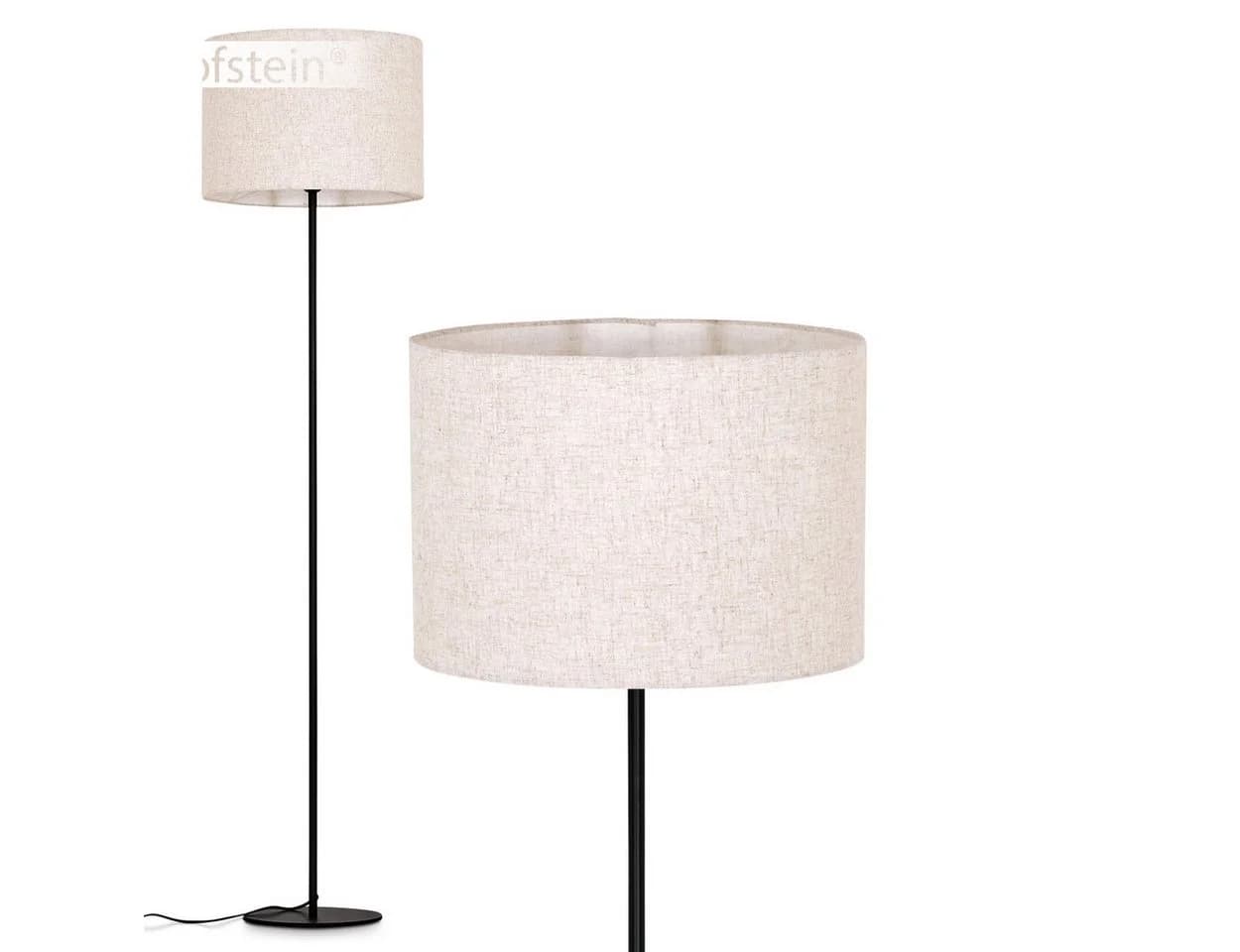 hofstein Stehlampe Schwarz/Beige Metall/Stoff Modern Skandinavisch - Bild 2