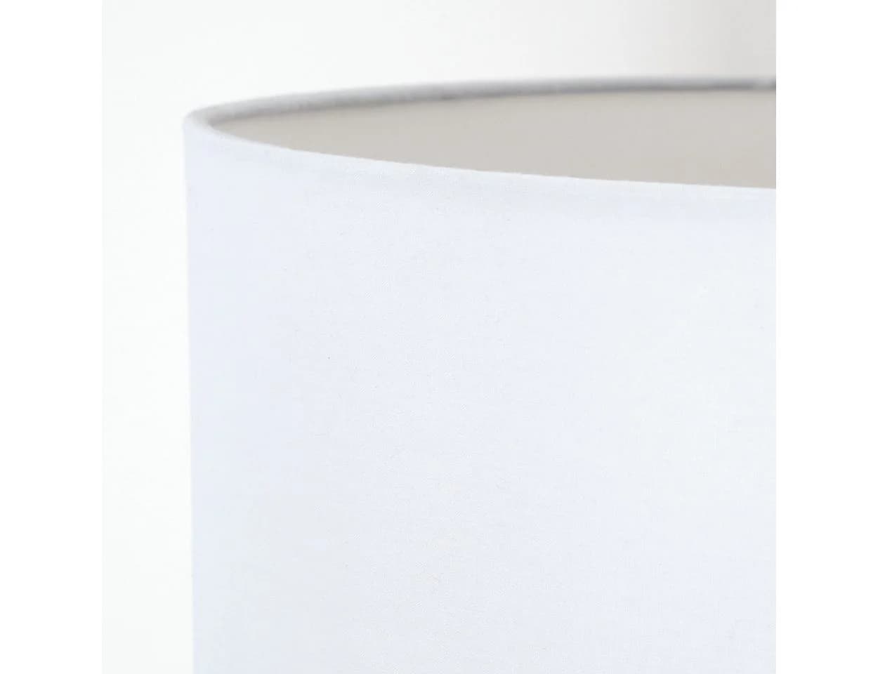 hofstein Stehlampe Holz Stoff Naturfarben Weiß 40 cm Schirm E27 - Bild 3