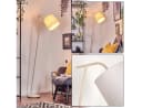 hofstein Stehlampe Beige/Weiß Metall/Stoff E27 Bild 1