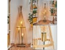 hofstein Stehlampe Boho-Style Metall/Bambus Schwarz/Naturfarben Bild 2