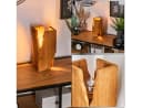 hofstein Tischleuchte Metall/Holz Schwarz/Naturfarben E27 Bild 2