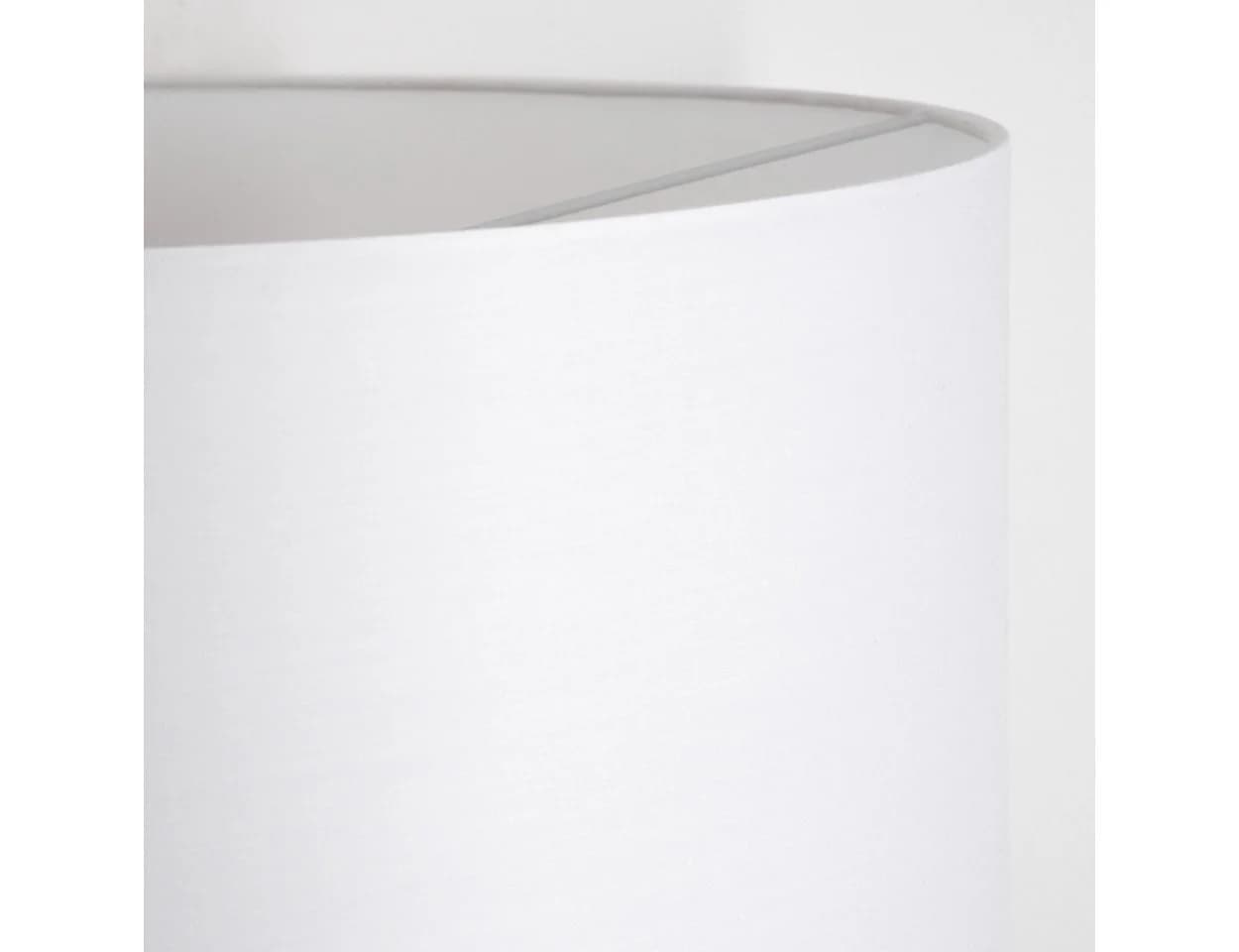hofstein Stehlampe Holz Metall Stoff Schwarz Weiß Fußschalter E27 - Bild 5